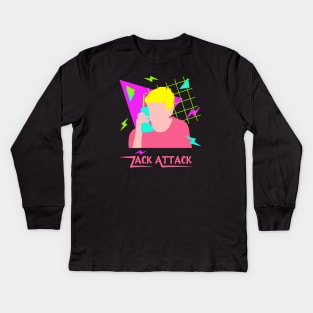 Zack Morris- Zack Attack Kids Long Sleeve T-Shirt